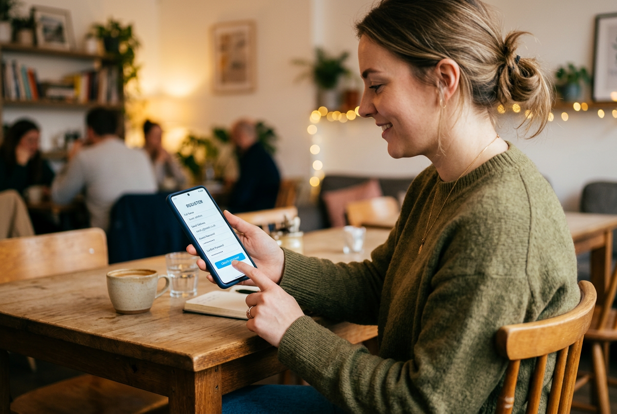 Proces rejestracji w kasynie online na smartfonie
